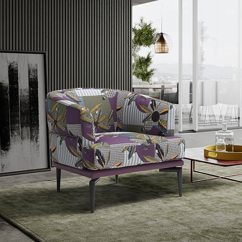 Bonnie colourful compact custom made armchair, Egoitaliano